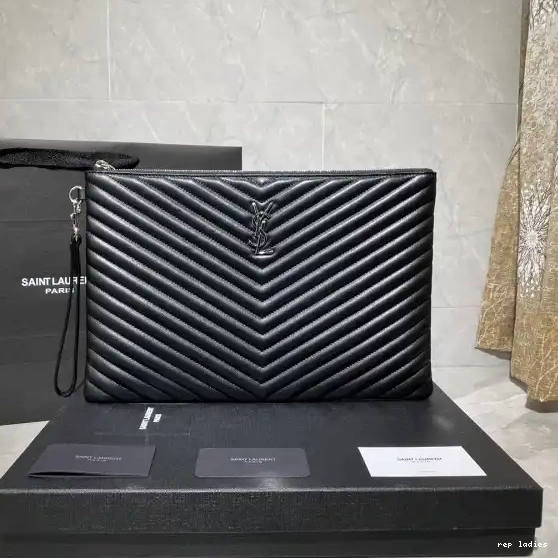 REP YSL CLUTCH MONOGRAM 0614